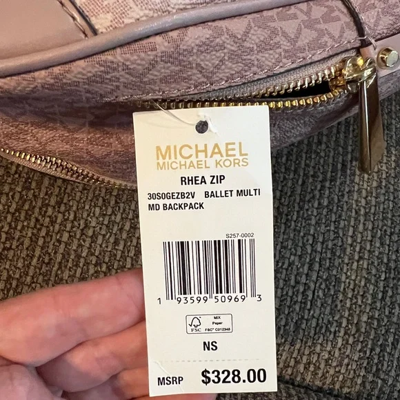 Michael Kors Rhea Zip Ballet Multi Medium Backpack - Picture 6 of 6
